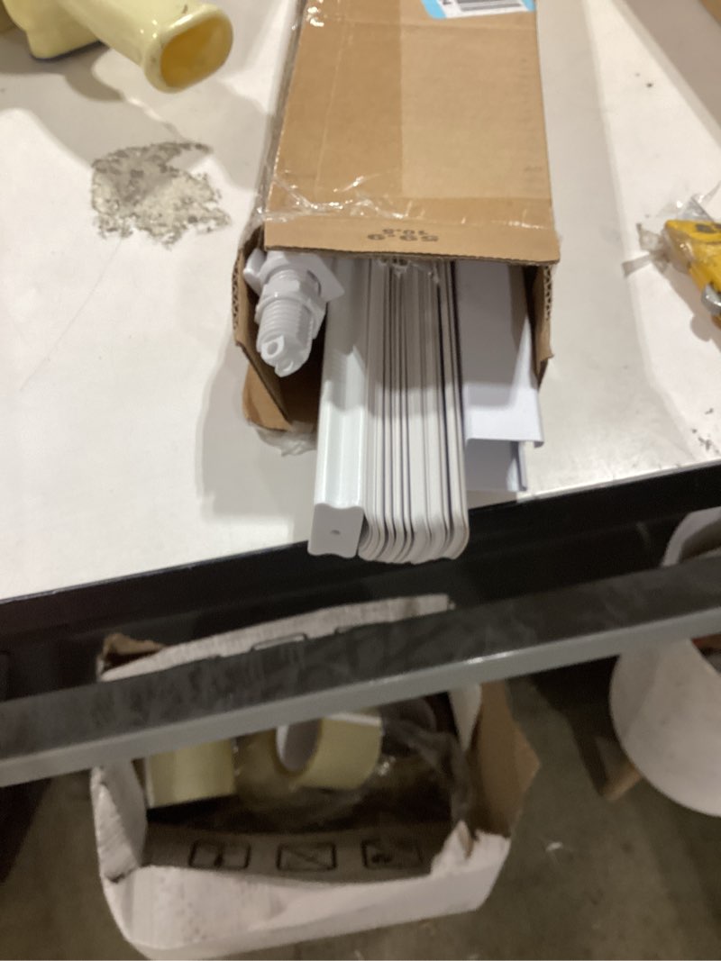Condition photo showing Good Condition for lazblinds no tools no drill 1" vinyl mini blinds, cordless blinds for windows, light filtering horizontal window blinds & shades, 24" w x 48" h, white