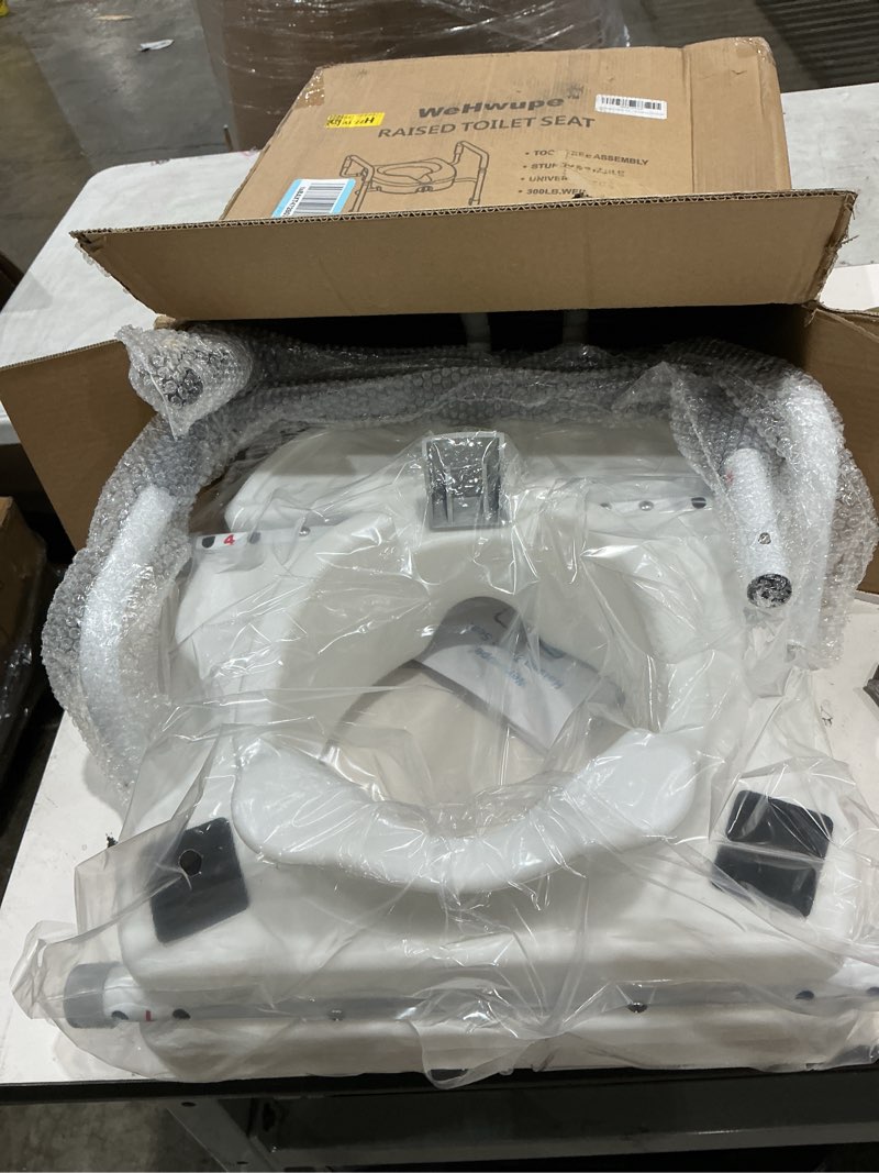 Condition photo showing Good Condition for wehwupe raised toilet seat with handles for elderly - toilet seat risers for seniors with adjustable padded arms - elevated toilet safety seat for standard or elongated commode