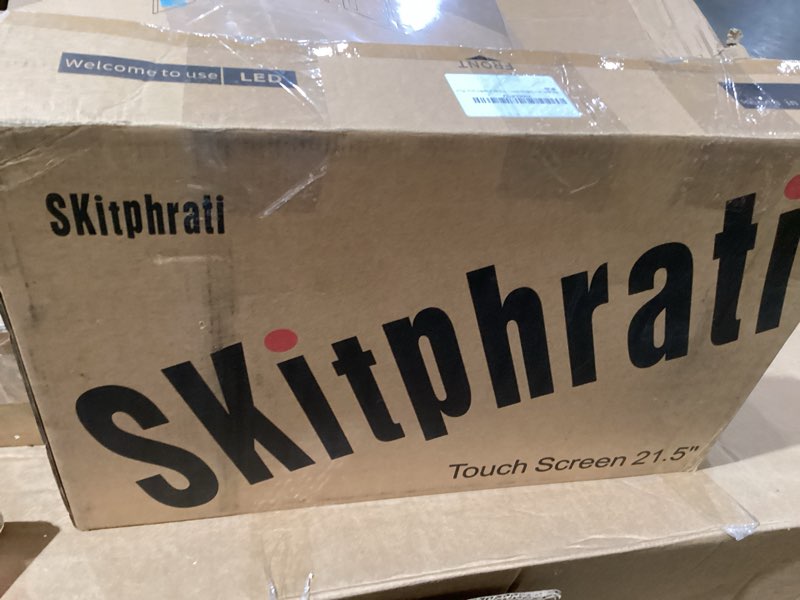 Condition photo showing As Is for skitphrati 21.5 inch touchscreen monitor fhd 1920x1080p ips screen, vesa support, 10-points computer touch screen pc display with type-b hdmi vga port, 75hz desktop touch display, black