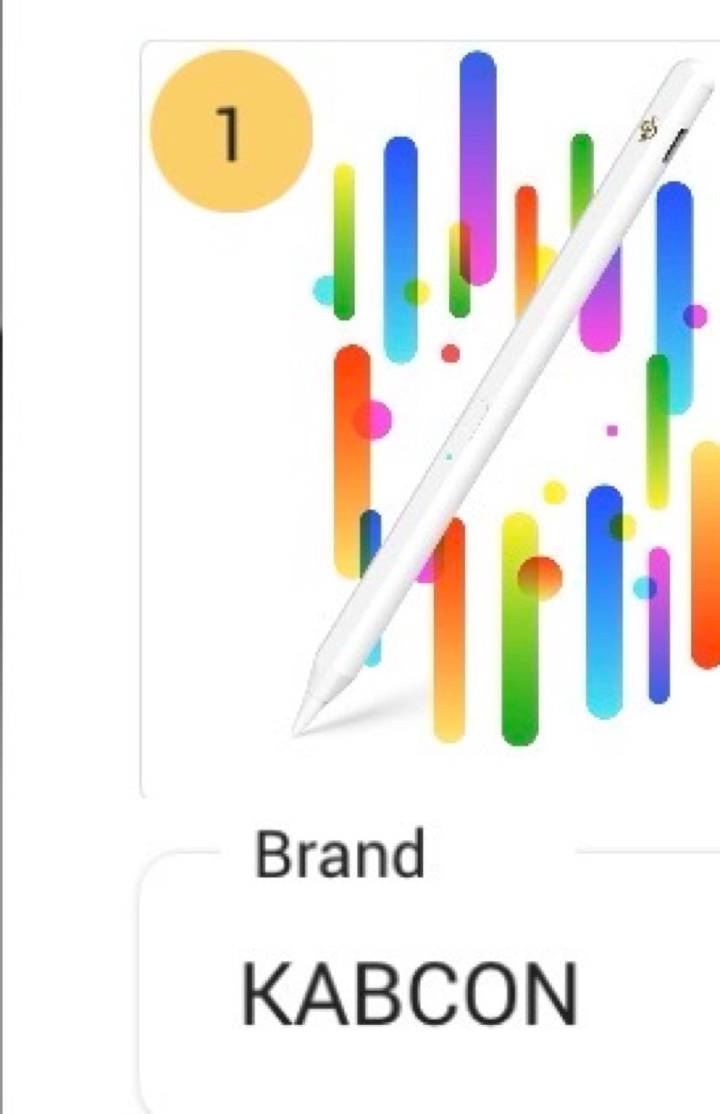 KABCON Stylus Pen Compatible with iPad 2018-2022, iPad Pencil with Tilt, Palm Rejection, Magnetic, for iPad 6th/7th Gen, iPad Mini 5th Gen, iPad Pro (11/12.9") 3rd Gen, iPad Air (10.5") 3rd Gen White