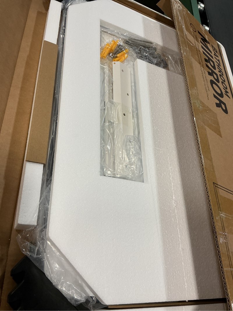 Condition photo showing Good Condition for TokeShimi 16x24 Beveled Mirror Bathroom Rectangle, Bathroom Vanity Mirror Frameless with 1" Beveled Edge, Shatterproof Modern Decorative Wall Mirrored for Living Room, Entryway, Restroom 16"L x 24"W Rectangle-Shaped