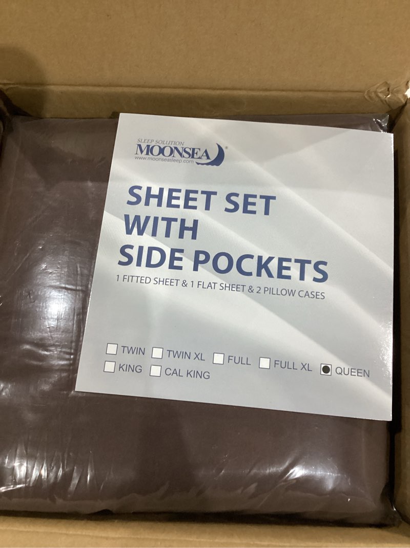 Air Mattress Queen Sheet Set - Deep Pocket 4 Piece Queen Size Sheet Set - Breathable & Fade Resistan