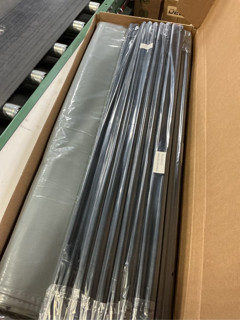 Condition photo showing Good Condition for HOLDN’ STORAGE Portable Wardrobe Closet - 65 lb Large Capacity, Internal Heavy Duty Metal Rod, Zipper & Clear Window, Durable Clothes Organizer, Tool-Free Easy Assembly, Dark Gray Canvas Cover Large Dark Gray