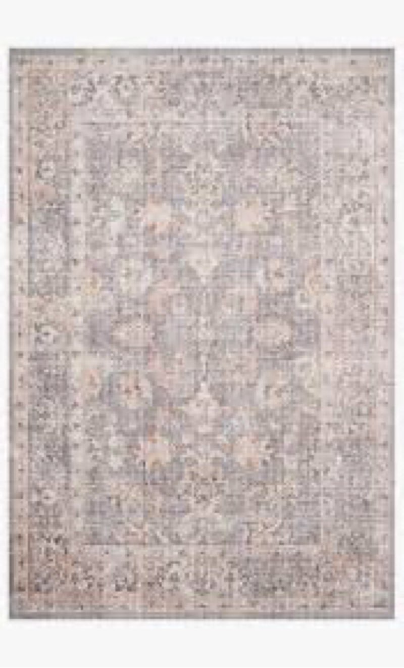 loloi skye collection sky-01 grey/apricot 2'-6" x 12'-0" runner rug