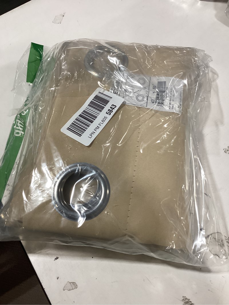 Condition photo showing New/Like New for nicetown room darkening draperies window curtain panels, thermal insulated grommet room darkening curtains for bedroom (biscotti beige, 2 panels, w42 x l50 -inch) biscotti beige 42"w x 50"l (pack of 2)