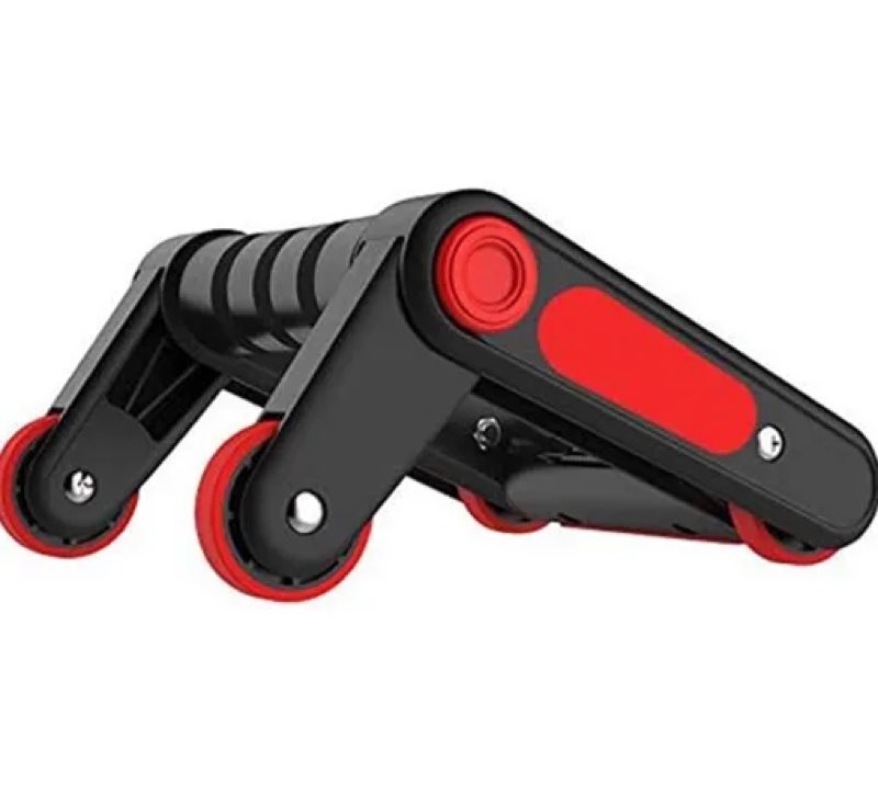 Heavy-Duty Ab Roller Wheel & Push Up Bars Set – 2-in-1 Core Strength Training Equipment for Home Gym