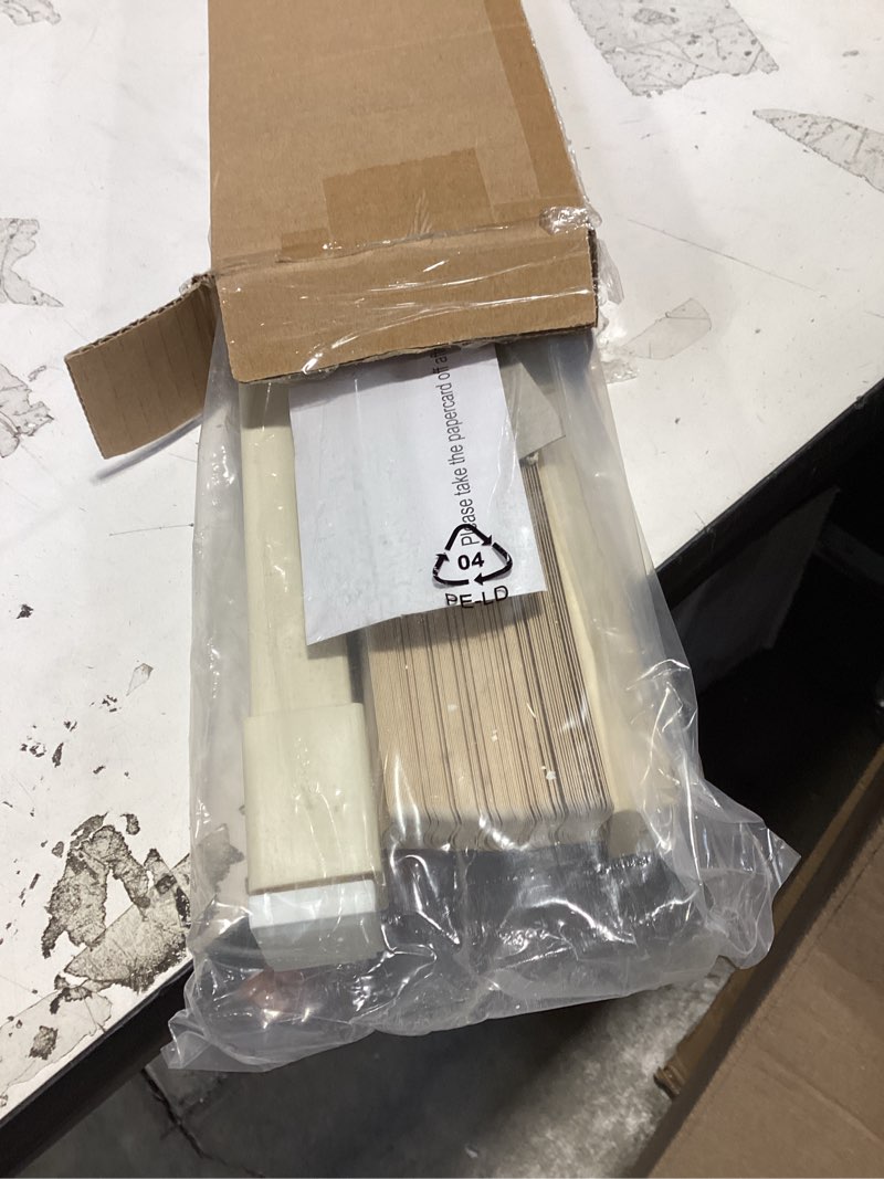Condition photo showing Good Condition for lazblinds no tools no drill cordless 1" vinyl mini blinds, 100% privacy s-curve blinds for indoor windows, room darkening horizontal window blinds and shades for home, 21" w x 36" h, white white 21" w x 36" h