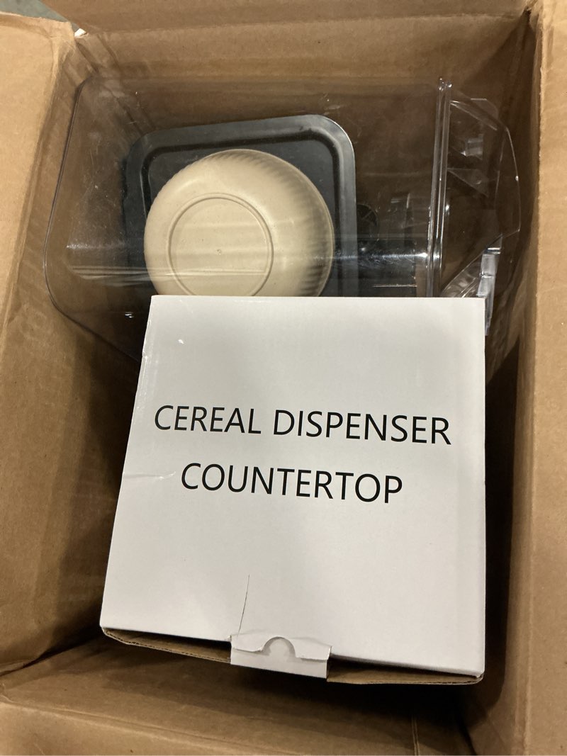 Condition photo showing Good Condition for peohud 2 pack cereal dispenser countertop, 5.5l large capacity cereal container storage, dry food dispenser for rice, grain, nuts, candies, oatmeal, beans, snacks, cat food, dog food
