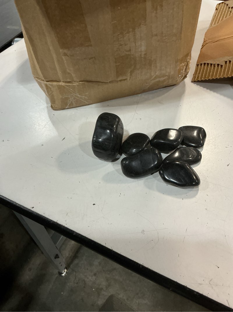 Condition photo showing Good Condition for black tourmaline tumbled stone