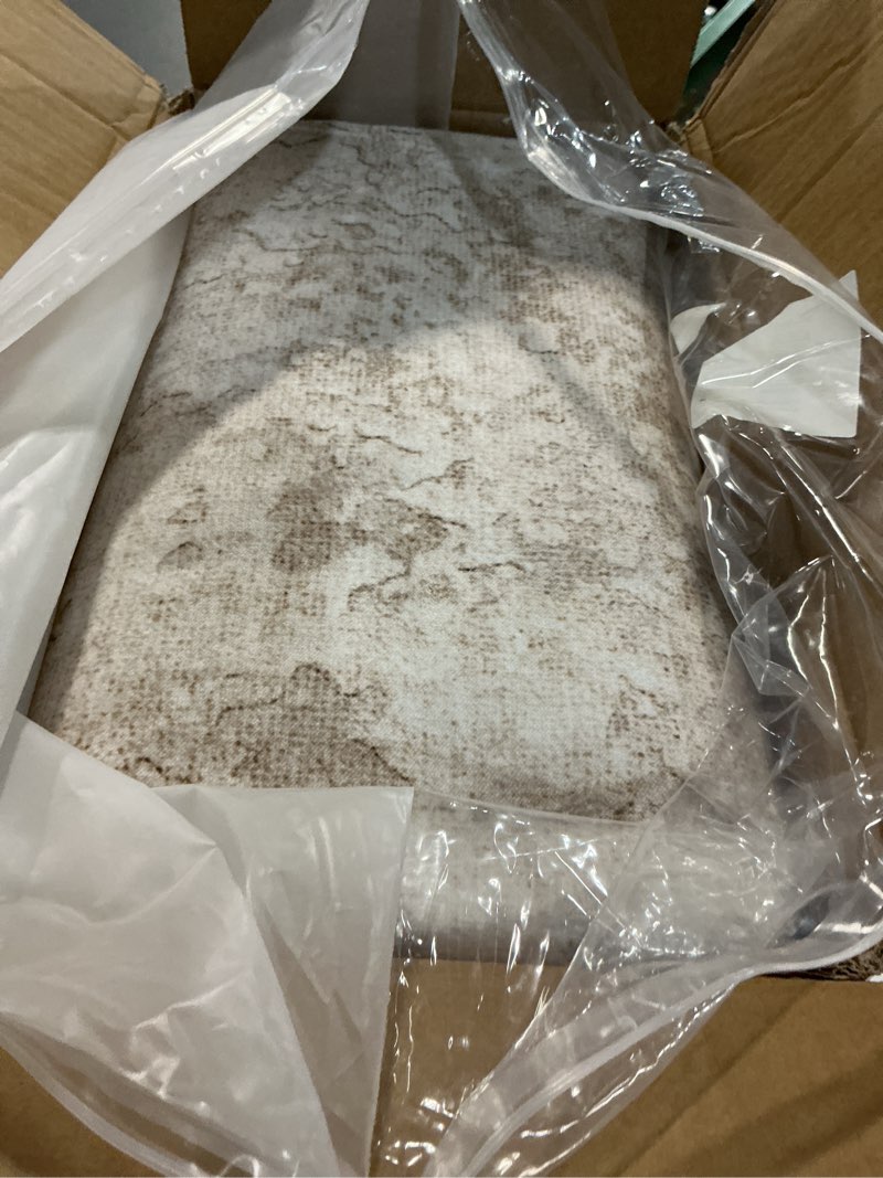 Condition photo showing Good Condition for Art&Tuft Washable Rugs 8x10, Anti-Slip Backing Abstract 8x10 Rug, Stain Resistant Rugs for Living Room, Foldable Machine Washable Area Rug (TPR53-Beige, 8'x10') Tpr53-beige 8' x 10' (Rectangular)