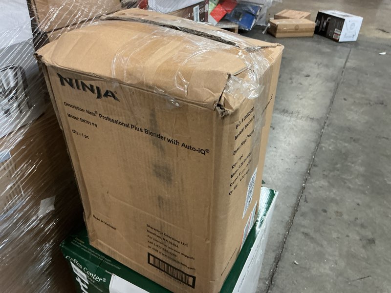 Condition photo showing As Is for Ninja BN701 Professional Plus Blender, 1400 Peak Watts, 3 Functions for Smoothies, Frozen Drinks & Ice Cream with Auto IQ, 72-oz.* Total Crushing Pitcher & Lid, Dark Grey 64 oz. Blender + Total Crushing Pitcher