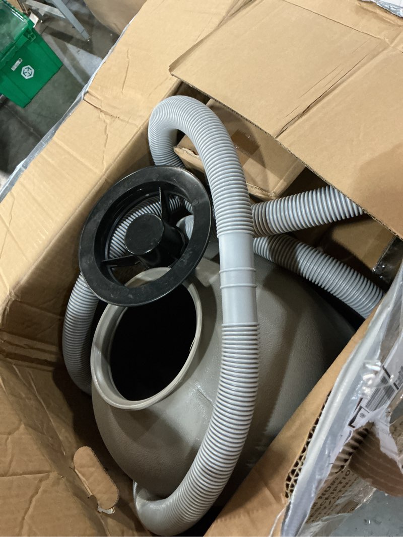 Condition photo showing As Is for swimline sand filter pump for above ground pool - 14'', 0.43thp, 2400 gph pump flow rate, 4 way multi port valve, easy installation single speed pump 14 inch (up to 10500 gal)