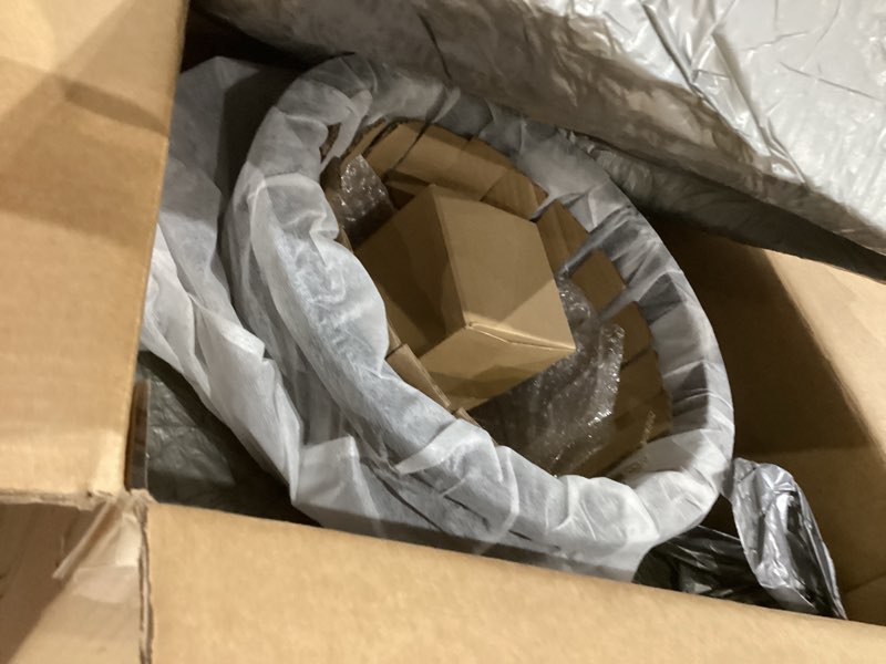 Condition photo showing New/Like New for davivy 15 inch black round bar sink,15x15 dual-mount small granite bar prep sink, quartz composite single bowl design with with bottom grid & strainer black-single bowl 15 x 15