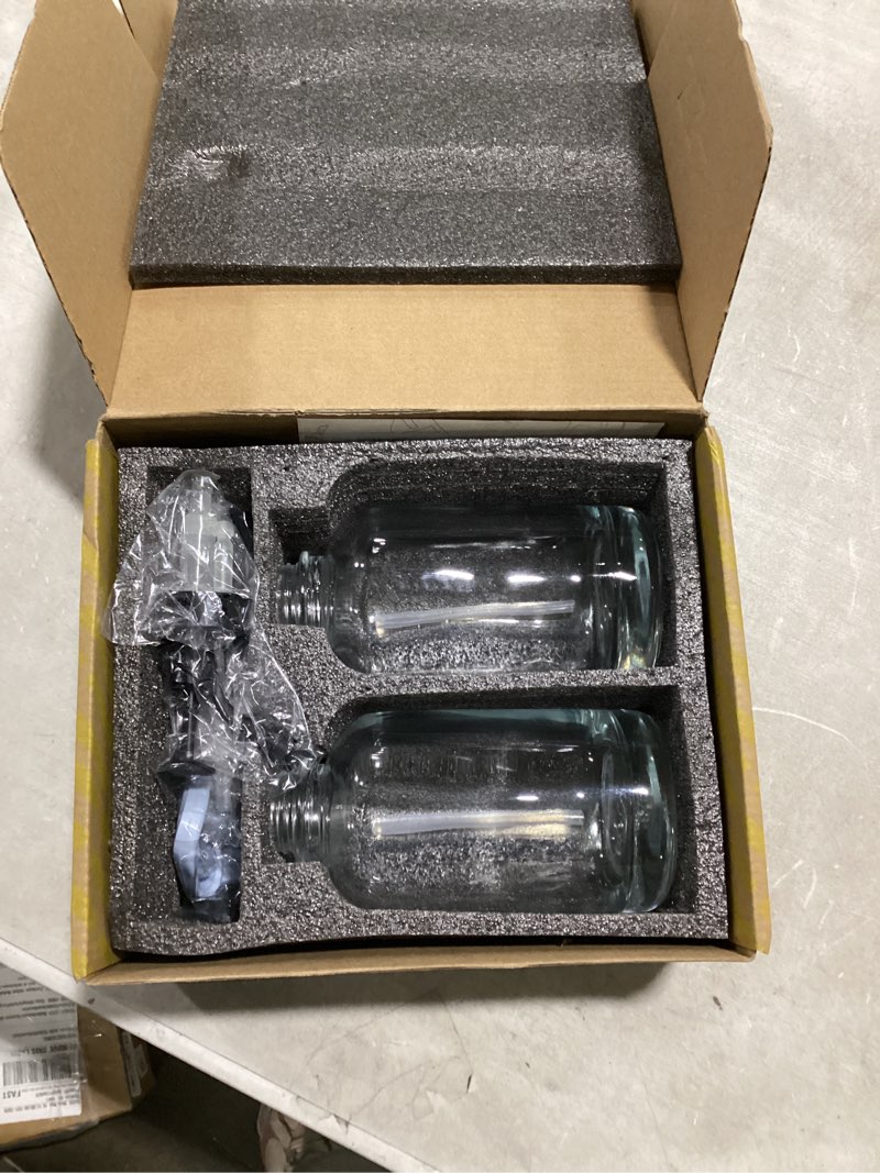 Condition photo showing New/Like New for molimoli coffee syrup dispenser for coffee bar, pump dispenser, glass syrup bottle w. upgraded pump, 16.9 oz 500 ml, set of 2, black black 500ml, set of 2