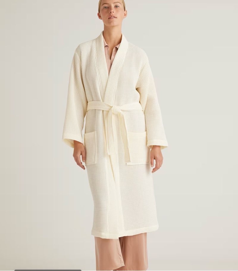 organic turkish waffle robe (m size ) 