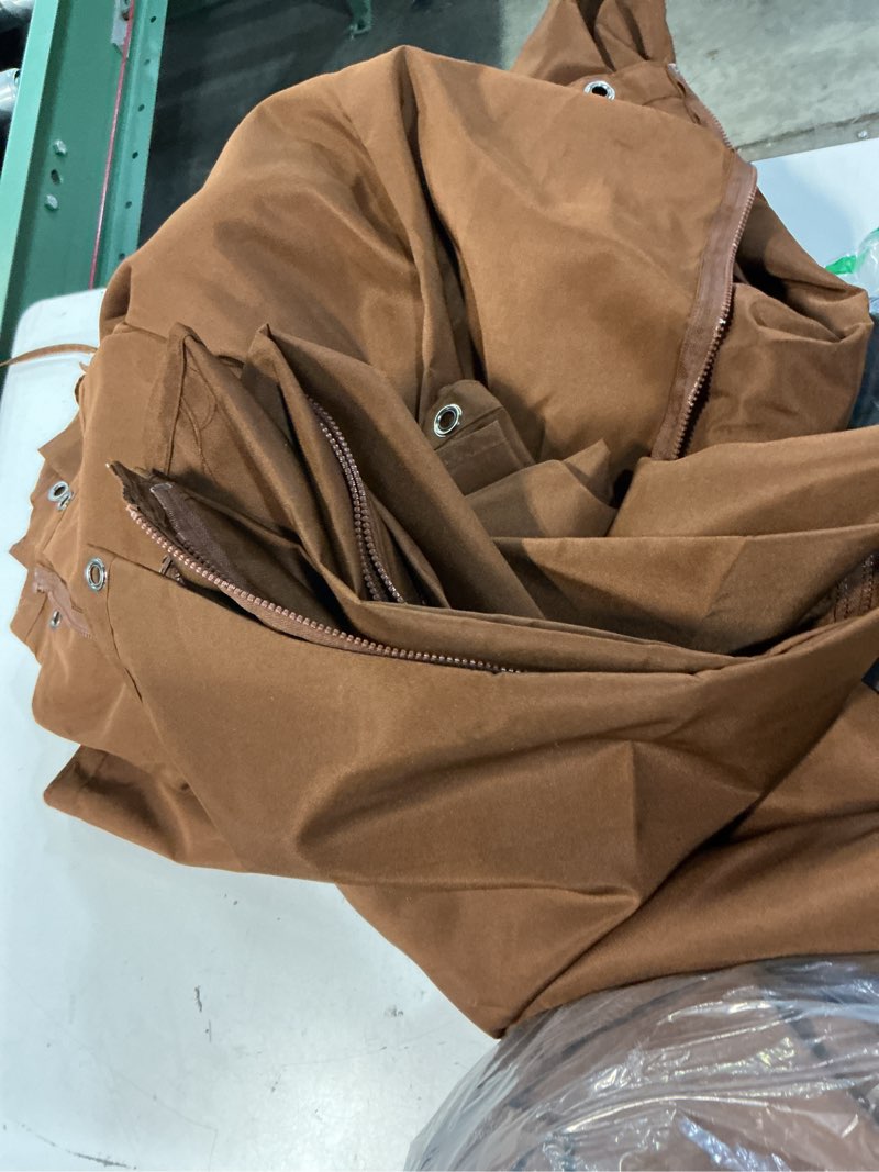 Condition photo showing Good Condition for 10x20 ft canvas tarp with rustproof grommets, heavy duty multipurpose tarpaulin cover for canopy tent, roof, camping, woodpile-tan