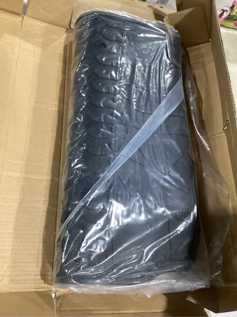Condition photo showing Good Condition for car floor mat for jeep wrangler jl 4x4 door sahara rubicon 2018-2025 2026 custom fit full black rubber auto floor liner mat all weather heavy duty - not fit 4xe jl 4x4 door 2018-2025 black floor mat