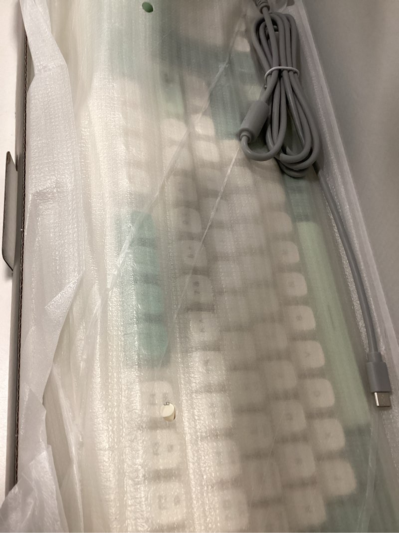 Condition photo showing Good Condition for aula s99 gaming keyboard, wireless computer keyboards, tri-mode bluetooth/2.4ghz/usb-c custom creamy keyboard with number pad, rgb backlit media knob cute programmable keyboard for pc gamer - green green & beige