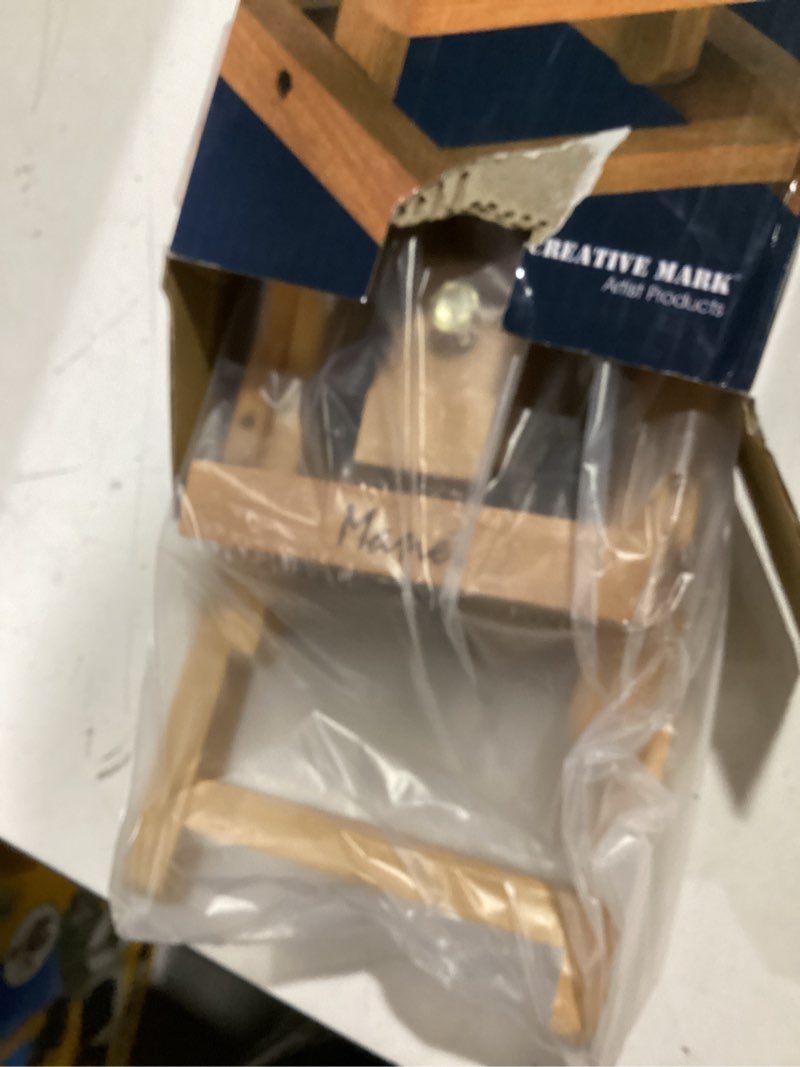 Condition photo showing Good Condition for creative mark manet table and display easel - top artist portable lightweight art easel with adjustable angle for painting and display - ideal for drawing - oil finished