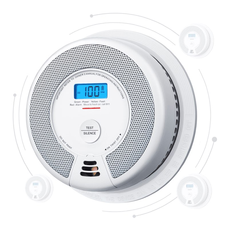 sense smoke and carbon monoxide detector combo, 10-year battery, standalone alarm, certified to latest ul standards, 1 pack, sc06