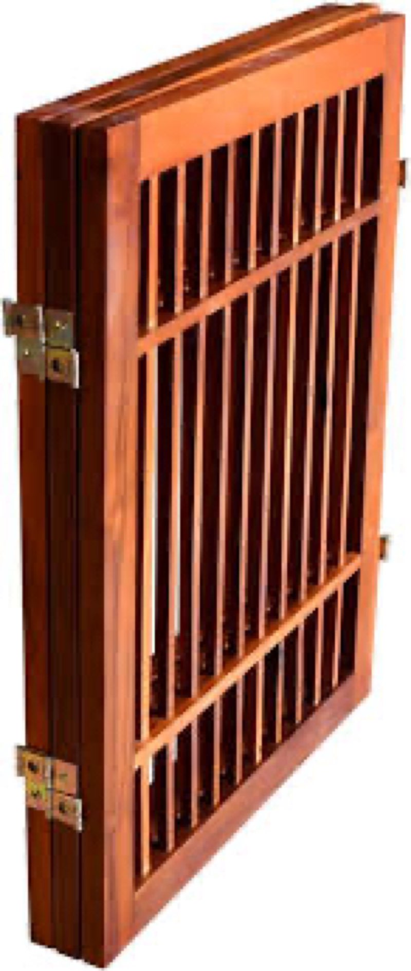 Pet Dog Gate Strong and Durable Freestanding Folding Acacia Hardwood Portable Wo