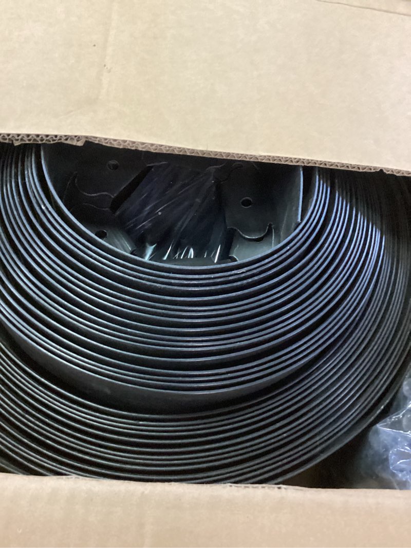 Condition photo showing Good Condition for sasylvia 2.5 inch x 200 ft landscape edging kit edging border coil include 120 anchoring spikes 10 connectors plastic garden border for lawn garden grass yard home(black) black 2.5 inch x 200 ft