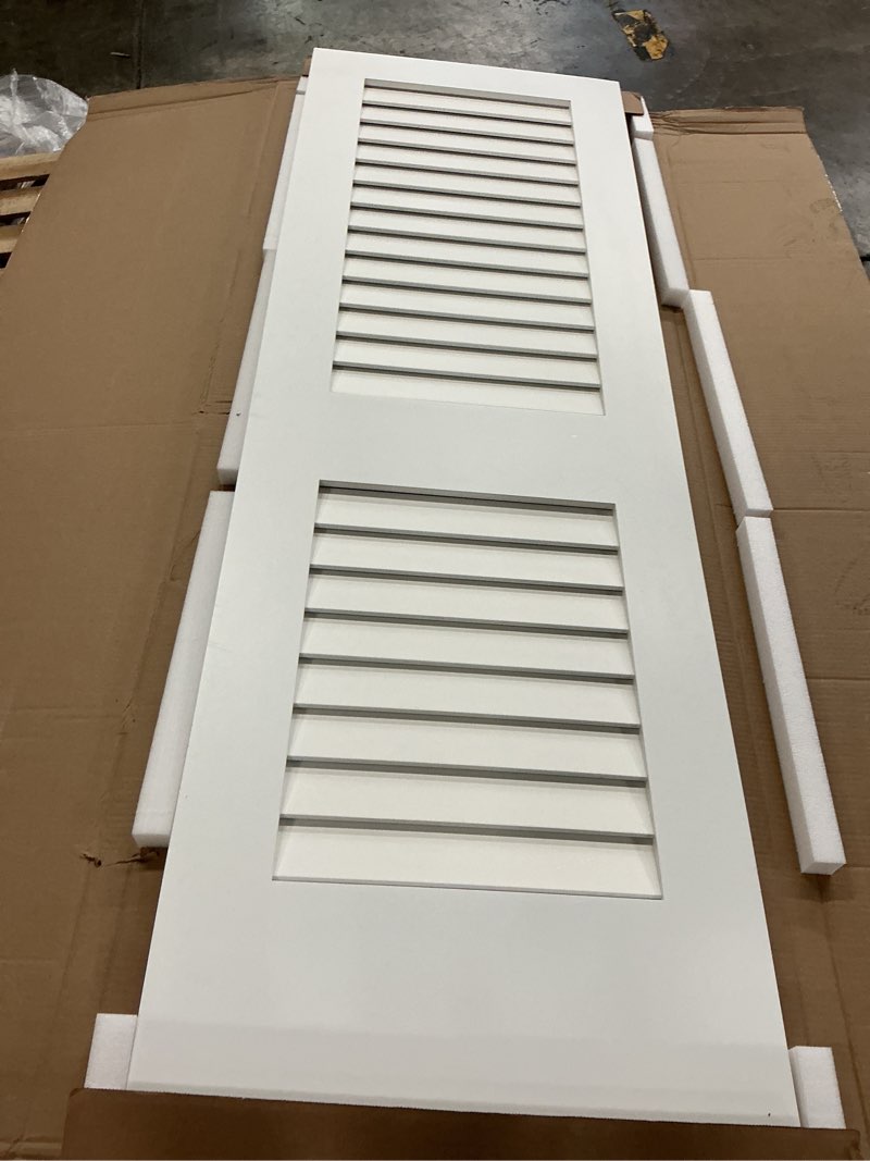 Condition photo showing Good Condition for louver-louver plantation interior door slab kimberly bay® white (80x24)