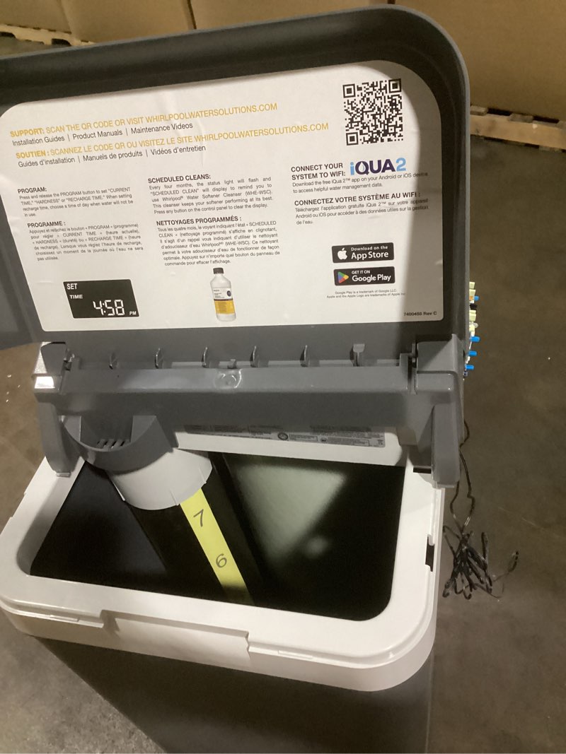 Condition photo showing As Is for EcoPure EP42 42,000 Grain Water Softener | NSF Certified | Salt & Water Saving Autosense Technology for Whole House Soft Water Regeneration, Dark Gray 42, 000 Grain Softener