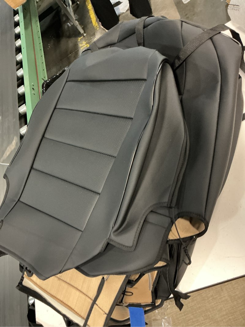 Condition photo showing As Is for ekr rav4 seat covers custom fit for toyota rav4(gasoline) 2019 2020 2021 2022 2023 2024 2025 le/xle/xle premium/limited,leather car seat cover full set for suv,faux leather(black) black 2019-2025 (gas)le/xle/limited/xle premium