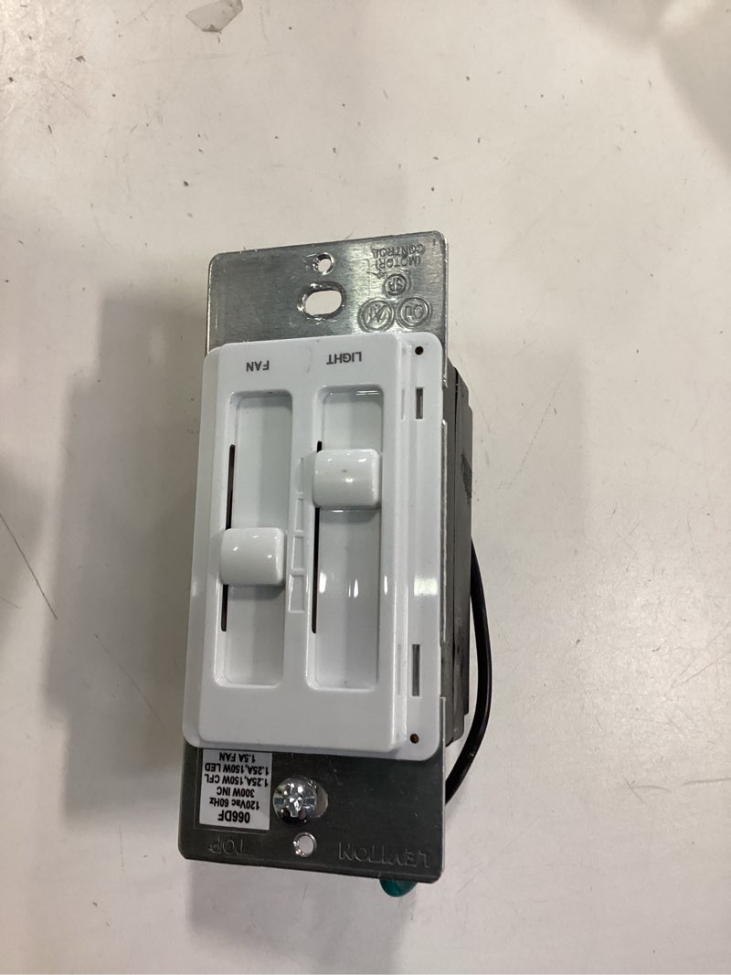 Condition photo showing Good Condition for Leviton 15 Amp Decora Antimicrobical Wall Switch Single-Pole, White, 5601-2AW