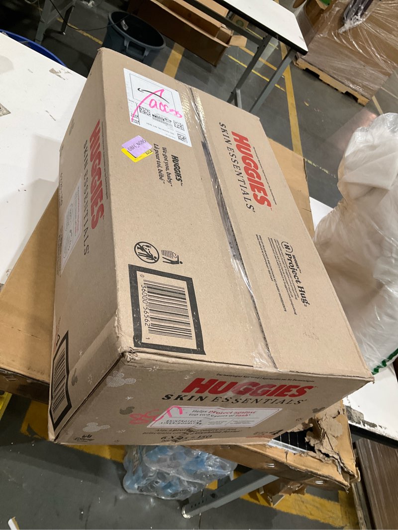 Condition photo showing New/Like New for huggies size 4 diapers, skin essentials baby diapers, size 4 (22-37 lbs), 150 count (6 packs of 25), packaging may vary size 4 150