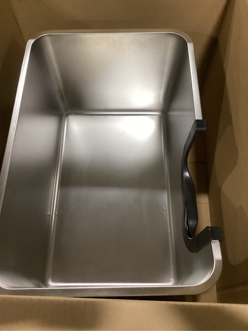 Condition photo showing As Is for Yangbaga Extra Large Stainless Steel Litter Box, Leak Proof 12 Inches High Sides for Urine & Litter Trapping, Easy Entry for Kittens, Older Cats,Non-Stick,Non-Slip,No Sharp Edges