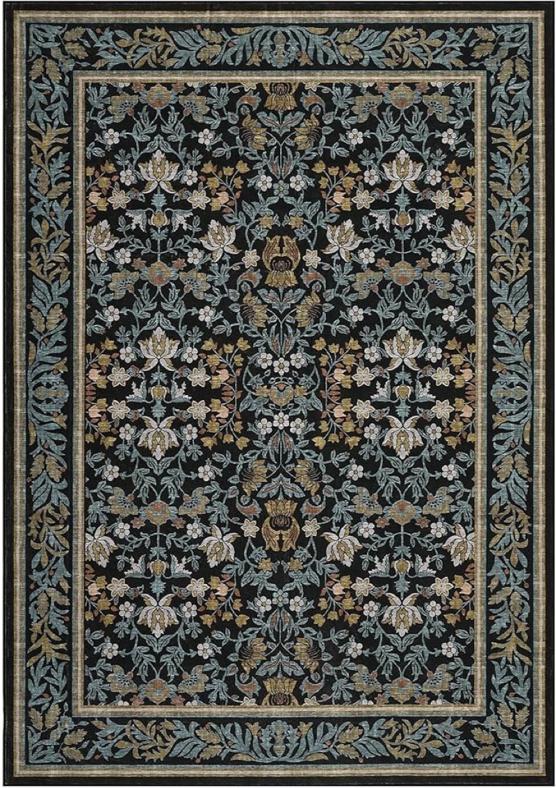 GarveeHome Washable Rug 9x12 Christmas Area Rugs for Living Room, Boho Rug Non Slip Vintage Low Pile