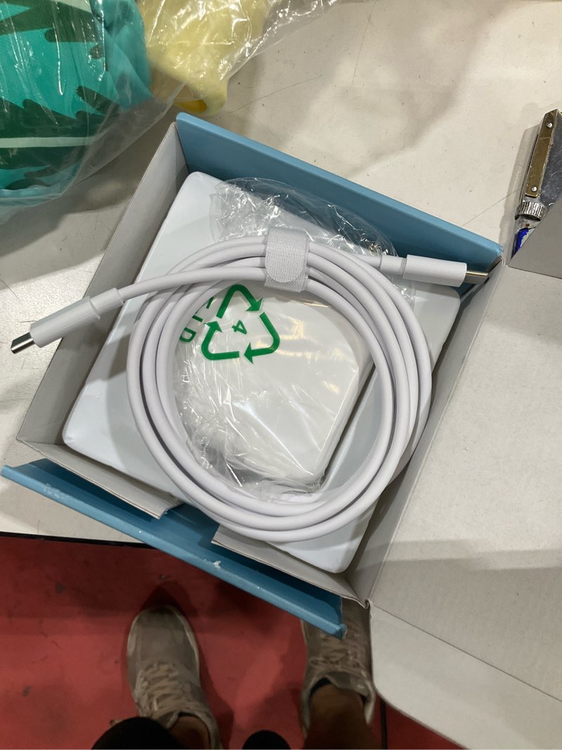 Condition photo showing Good Condition for charger for macbook air macbook pro 13 14 15 16 inch 2025 2024 2023 2022 2021 2020, m1 m2 m3 m4 laptop 70w usb c power adapter, ipad, led, 6.6ft usb-c cable, charging as fast as original quality white