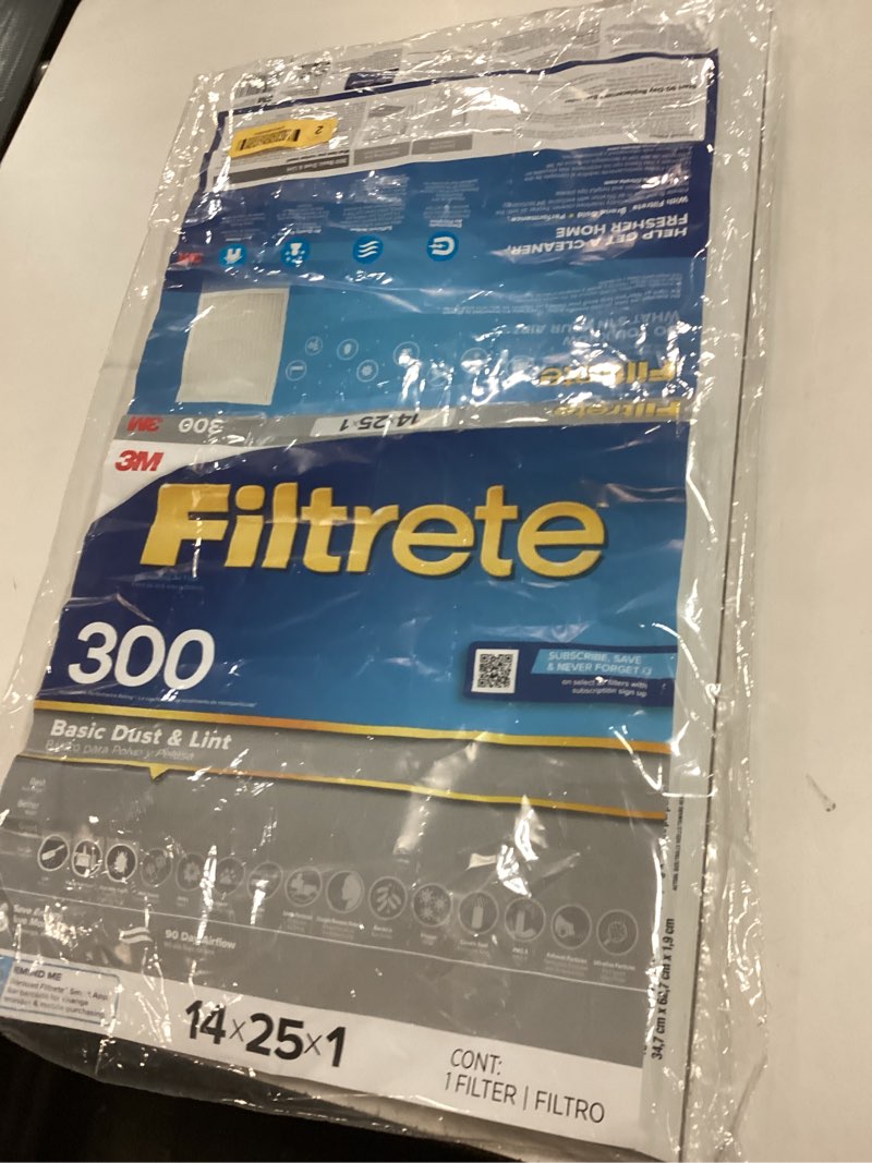 Condition photo showing Good Condition for (Similar)Filtrete 303-4 20x25 x 1 in. Basic Dust & Lint Pleated  Furnace Air Filter, Gray, MPR 300,