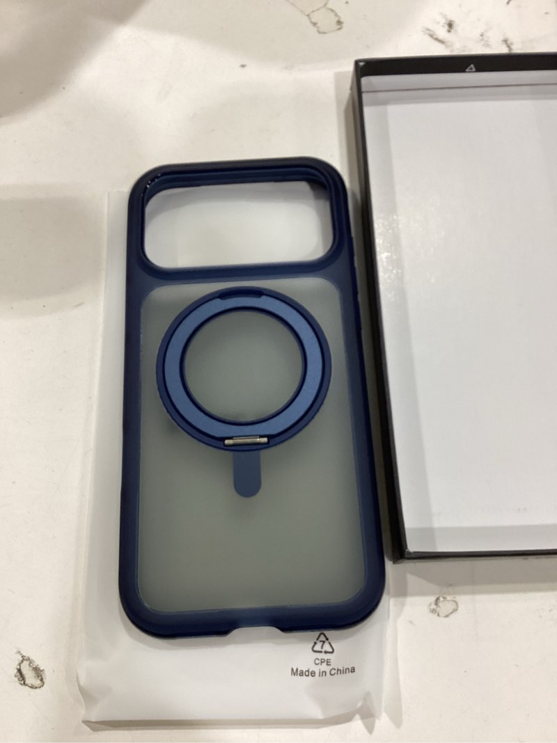 Condition photo showing Good Condition for magic john heavy duty for iphone 17 pro max case with stand, fit for magsafe, 360 magnetic ring holder, camera control cases, shockproof phone case for iphone 17 pro max 6.9", rugged cover, deep blue deep blue iphone 17 pro max 6.9"