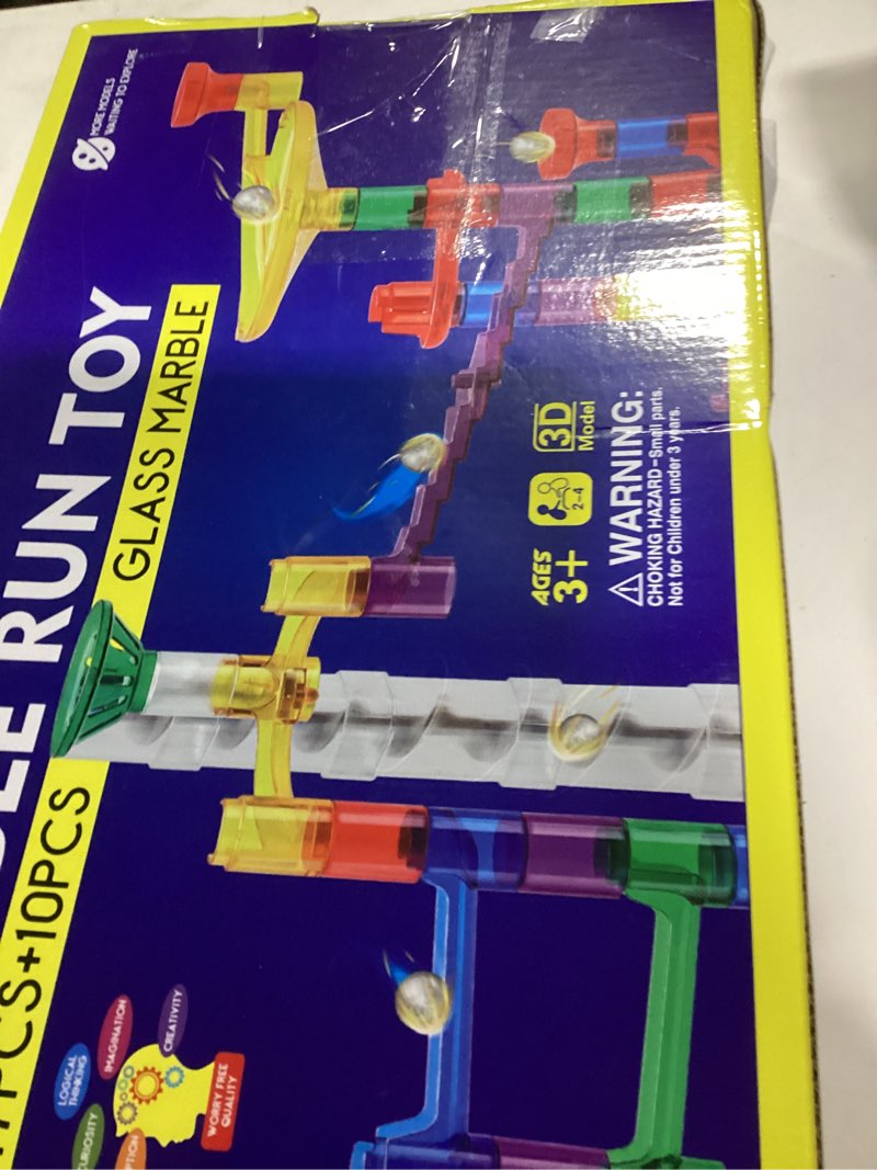 Condition photo showing New/Like New for Magicfly Marble Run Set with Motorized Elevator, 127 Pcs Marble Track Building Toy with Glass Marble