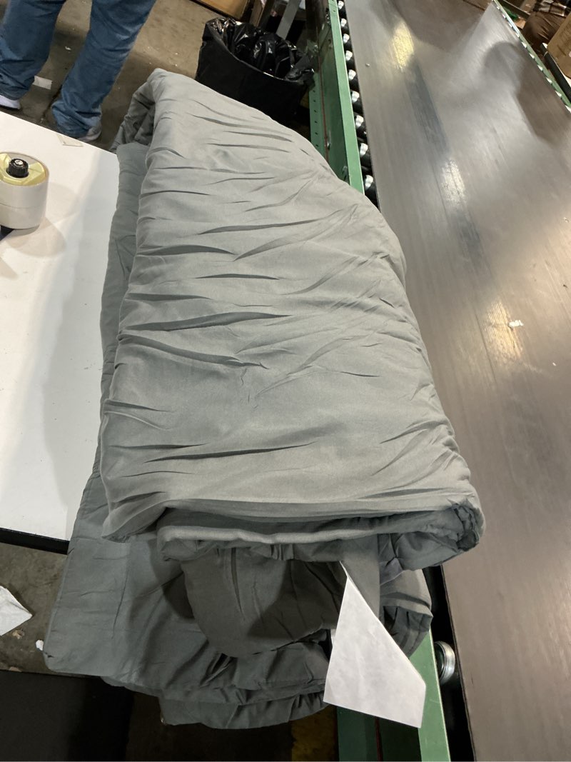 Condition photo showing Good Condition for Premium Queen Size Comforter, All-Season Quilted Down Alternative Duvet Insert, Luxury Hotel GentleSoft Comforter with Anti-Clump Tech & 8 Tabs - Reversible - Dark Grey 160x 94