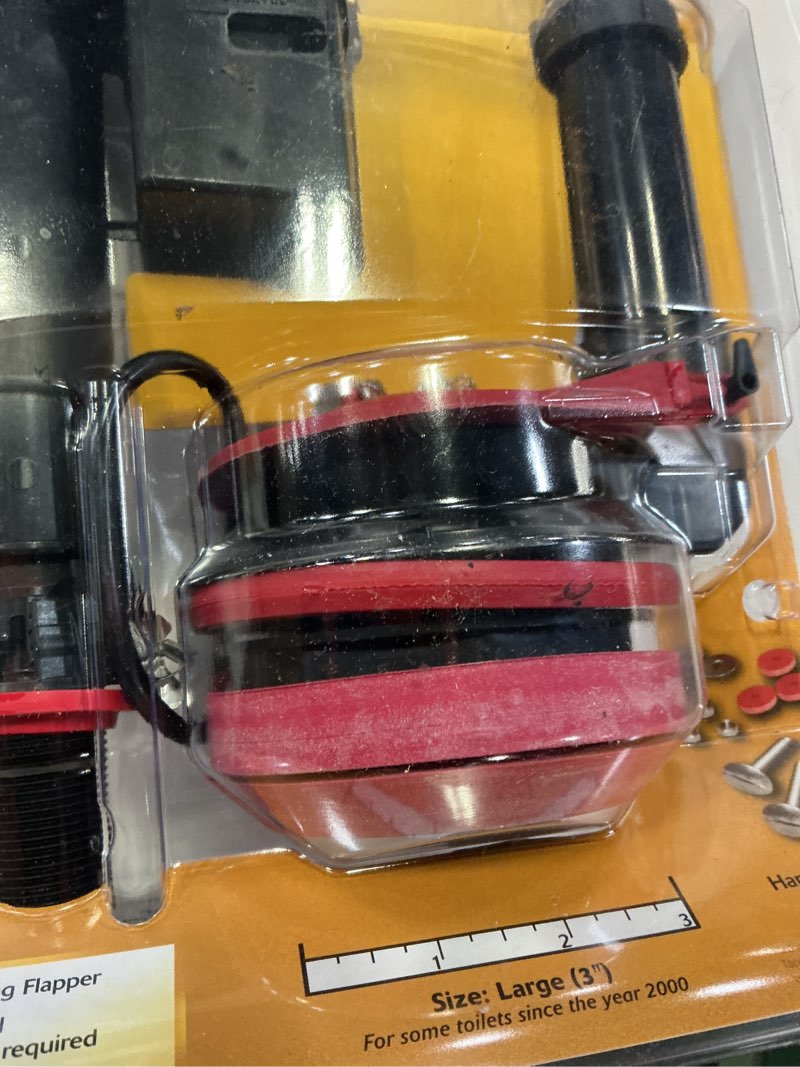 Condition photo showing As Is for Korky 5010MP Large 3-inch Complete Repair Kit Fixes: Running, Noisy, No/Slow Refill, and No/Weak Flush Toilets, Easy to Install, Black, Red, and Silver