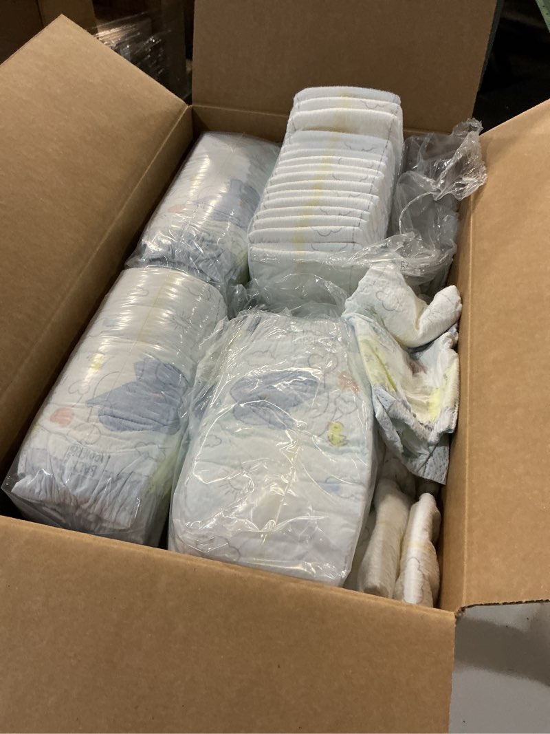 Condition photo showing As Is for pampers swaddlers diapers, size 5 (20-37 lbs), 132 count, absorbent, keeps baby dry and comfortable, skin safe disposable baby diaper (packaging may vary) size 5 132
