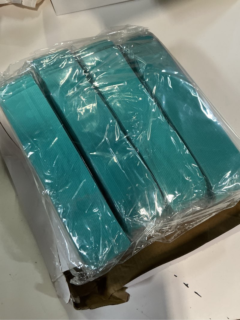 Condition photo showing New/Like New for jexine 48 pcs beach towel bands clips windproof elastic beach bands bulk lightweight stretch chair towel holder strap for chairs cruise essentials (aqua) aqua 48