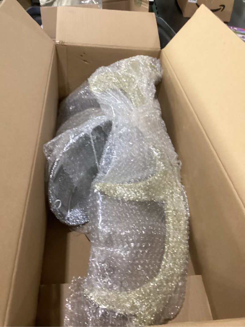 Condition photo showing Good Condition for Senneny Lighted Christmas Reindeer Head Decorations Plug in, Hanging Deer Wall Decor Prelit 100 Lights 8 Flashing Effects and Timer, Light Up Stag Head for Outdoor Roof, Walls, Door, Window (24 Inch)