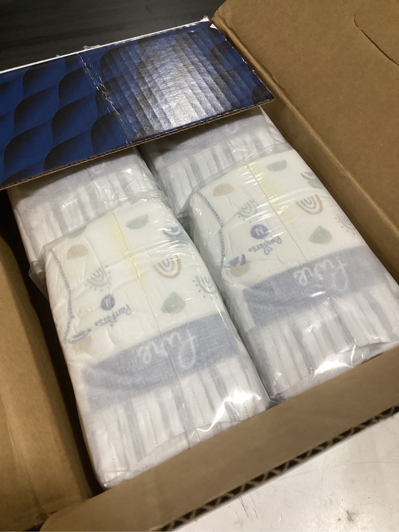 Condition photo showing Good Condition for pampers pure protection baby diapers, size 0 (>10 lbs), 76 count, up to 100% leakproof, premium plant-based skin protection, hypoallergenic soft diapers newborn 76
