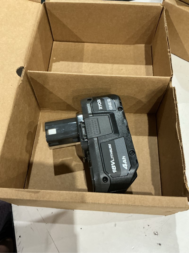 Condition photo showing Good Condition for ryobi one+ 18v lithium-ion 4.0 ah rechargeable battery, abs plastic, up to 3x runtime vs 1.5ah, led fuel gauge, black