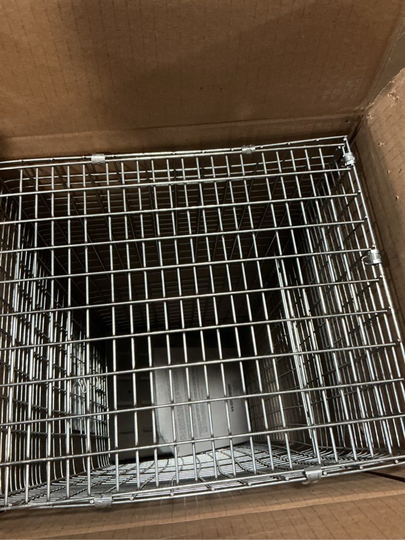 Condition photo showing As Is for havahart 1079sr large 1-door humane catch and release live animal trap cage - live raccoon trap, for bobcats, beavers, dogs, & more