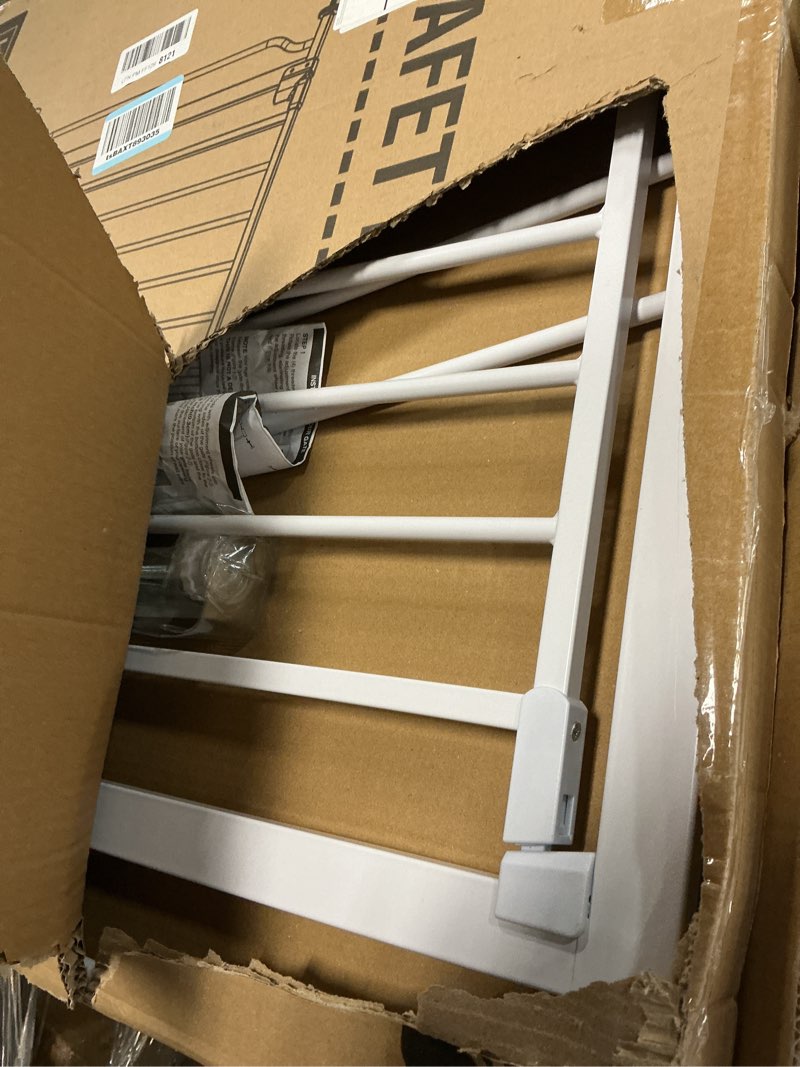Condition photo showing Good Condition for Baby Gate No Drilling, 29\"-40\" Auto Close Dog Gate Indoor for Doorways & Stairs, Pressure Mounted Adjustable Pet Gate, Easy Walk Through Child Gate for Children & Pets Stroller Friendly, 