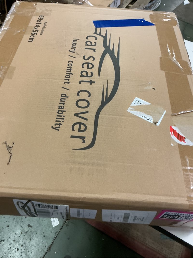 Condition photo showing New/Like New for WELLDO Car Seat Covers Full Set, Leather Seat Covers for Cars, Car Seat Protector Waterproof, Non-Slip Car Interior Covers Full Set Universal Automotive Seat Covers for Most Cars SUVs, Black Full Set Black