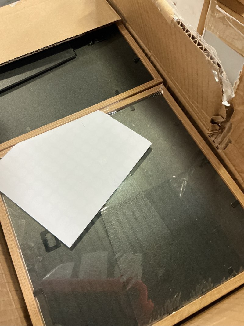 Condition photo showing Good Condition for 6 pcs shadow box frame - 8x8 square frame frame display case for sports memorabilia & wedding keepsakes - wall mountable display box for medals, photos, dried flowers (6 pcs/ natural) 6 pcs/ natural 8"x8"
