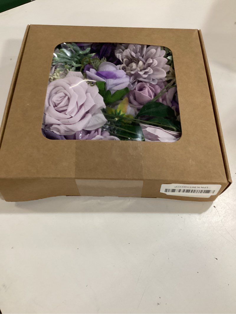 Condition photo showing Good Condition for Purple Artificial Flowers Combo Box Wedding Decor,Fake Flowers,Flowers for Decoration,Silk Flowers for Home Decor Indoor,Cake Flowers,Faux Flowers for Crafts