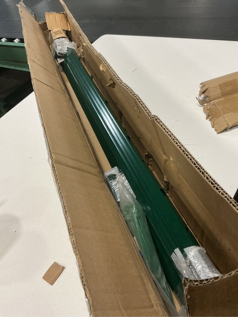 Condition photo showing Good Condition for vevor 4 feet fence post, 10 pack u-channel heavy duty metal fence posts with 20 zip ties & 20 clips, sturdy steel fence stakes for garden yard, lawn, farms and outdoor wire fencing, green